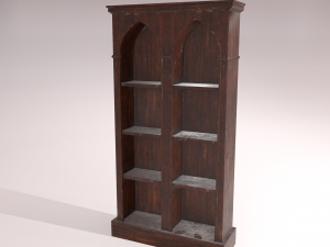 old dusty bookshelf Modelo 3D