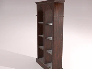 old dusty bookshelf 3D Model