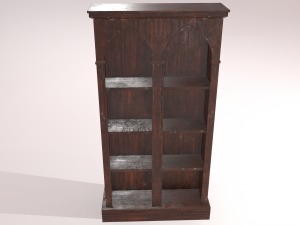 old dusty bookshelf Modelo 3D