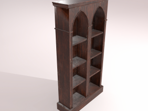 old dusty bookshelf Modelo 3D