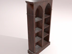 old dusty bookshelf 3D Model