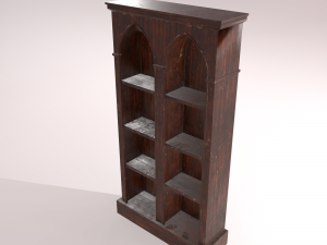 old dusty bookshelf Modelo 3D
