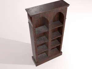 old dusty bookshelf Modelo 3D