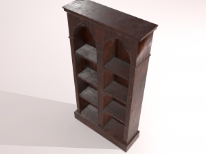 old dusty bookshelf Modelo 3D