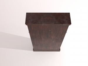 old dusty bookshelf Modelo 3D