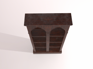 old dusty bookshelf Modelo 3D