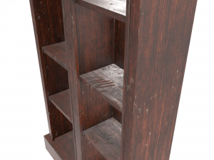 old dusty bookshelf Modelo 3D