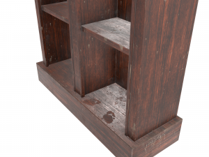 old dusty bookshelf Modelo 3D