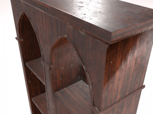 old dusty bookshelf Modelo 3D