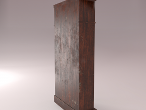 old dusty bookshelf Modelo 3D