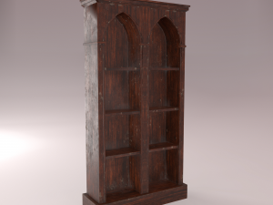 old dusty bookshelf Modelo 3D