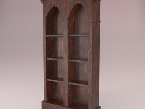 old dusty bookshelf Modelo 3D
