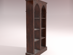 old dusty bookshelf Modelo 3D
