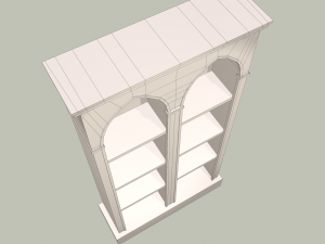 old dusty bookshelf Modelo 3D
