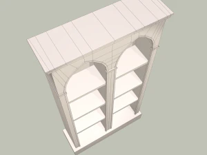 old dusty bookshelf 3D Model