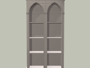 old dusty bookshelf Modelo 3D