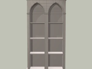 old dusty bookshelf 3D Model