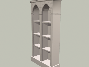 old dusty bookshelf Modelo 3D