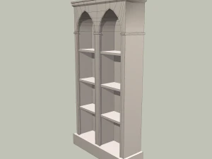 old dusty bookshelf 3D Model