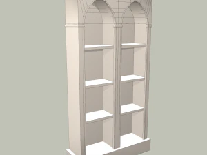 old dusty bookshelf 3D Model