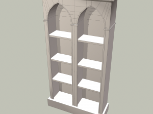 old dusty bookshelf Modelo 3D