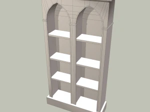 old dusty bookshelf 3D Model