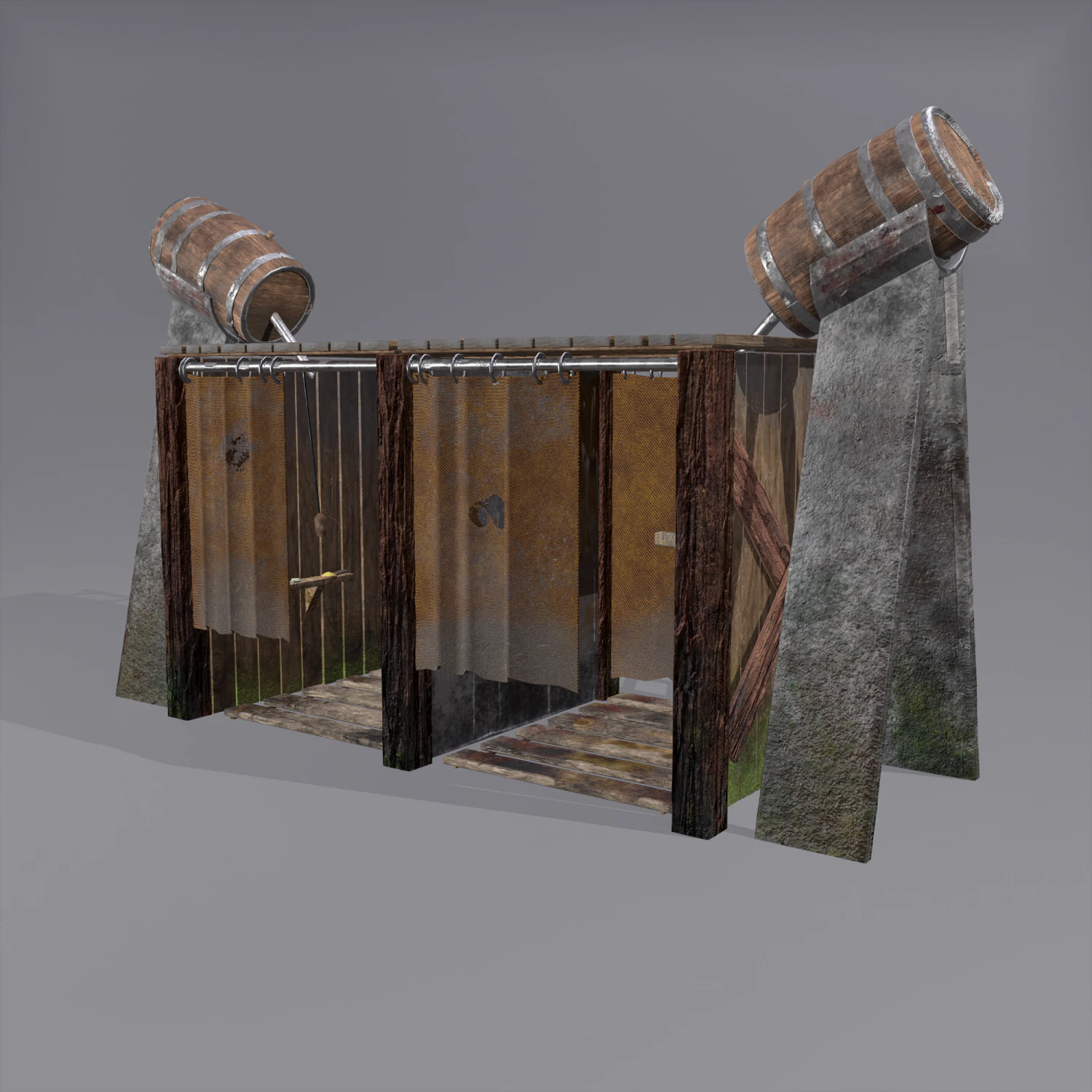 Medieval shower 3D Model .c4d .max .obj .3ds .fbx .stl .blend 