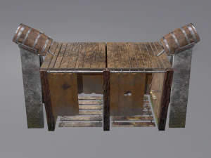 Medieval shower 3D Model