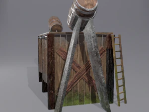 Medieval shower 3D Model