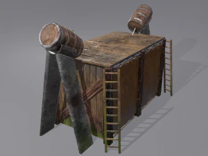 Medieval shower 3D Model