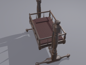 Antique medieval cradle Modelo 3D