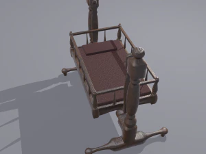 Antique medieval cradle 3D Model