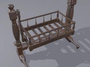 Antique medieval cradle 3D Model
