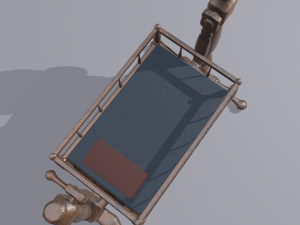 Antique medieval cradle Modelo 3D