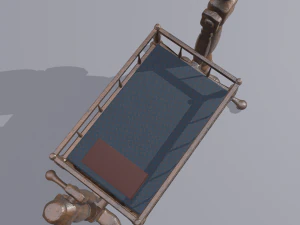 Antique medieval cradle 3D Model