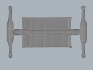 Antique medieval cradle Modelo 3D