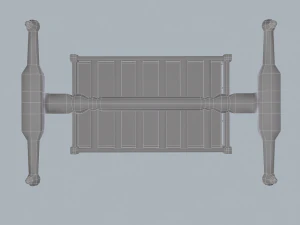 Antique medieval cradle 3D Model