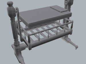 Antique medieval cradle Modelo 3D