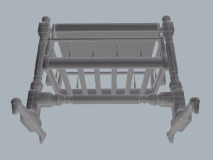 Antique medieval cradle Modelo 3D