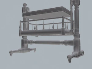 Antique medieval cradle 3D Model