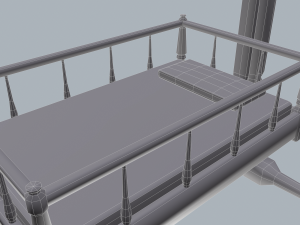 Antique medieval cradle Modelo 3D