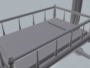 Antique medieval cradle 3D Model