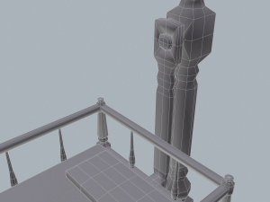 Antique medieval cradle Modelo 3D