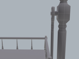 Antique medieval cradle Modelo 3D