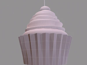 Chocolate lava cherry cupcake 3D Model