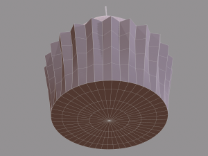 Chocolate lava cherry cupcake 3D Model