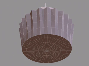Chocolate lava cherry cupcake 3D Model