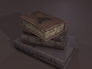 Medieval books stack 3Dモデル