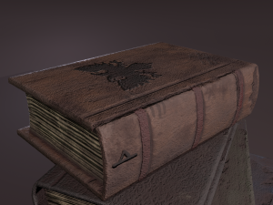 Medieval books stack Modèle 3D