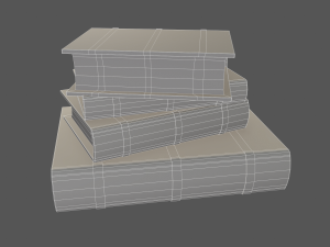 Medieval books stack Modèle 3D